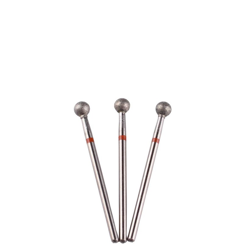 MZCMSL 3pcs 5mm Ball Head Cuticle Clean Drill Bits, Diamond Burrs Nail Bits for Manicure and Pedicure - Image 4